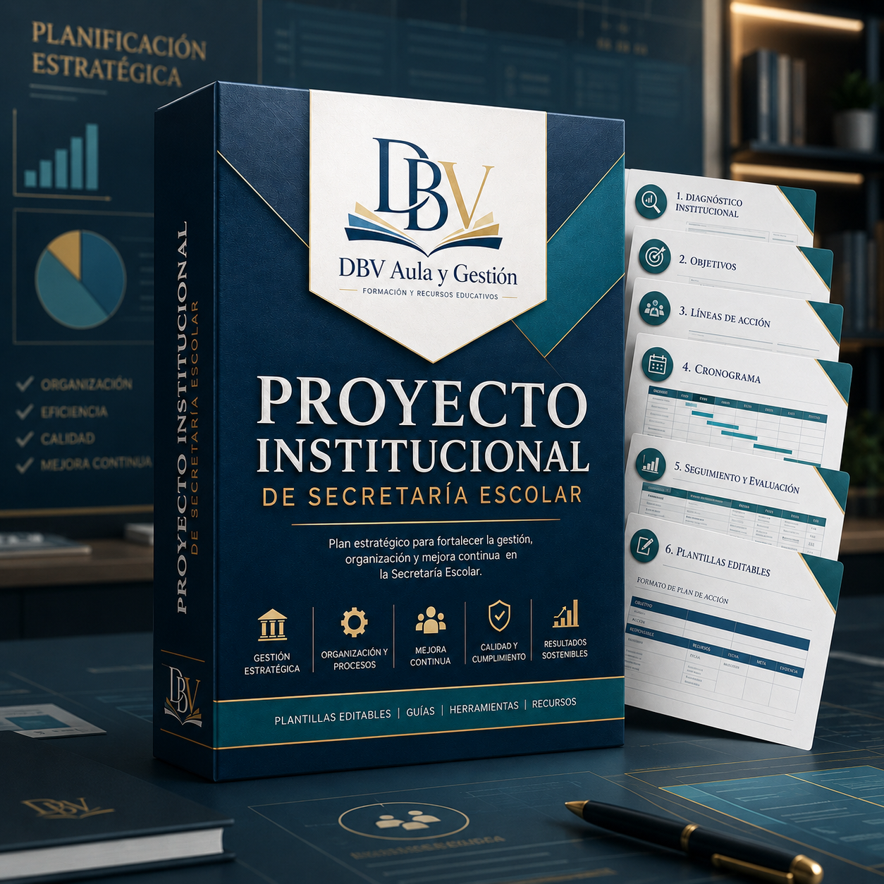 🏫 Proyecto Institucional de Secretaría Escolar Editable