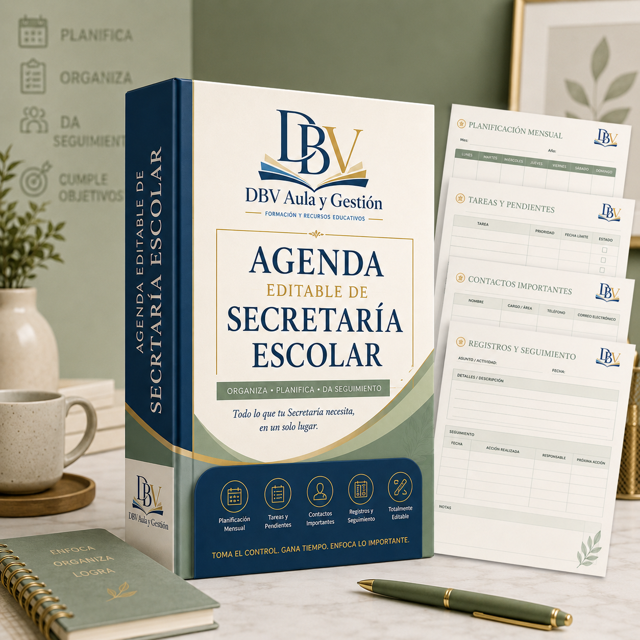 📅 Agenda Editable Premium para Secretaría Escolar