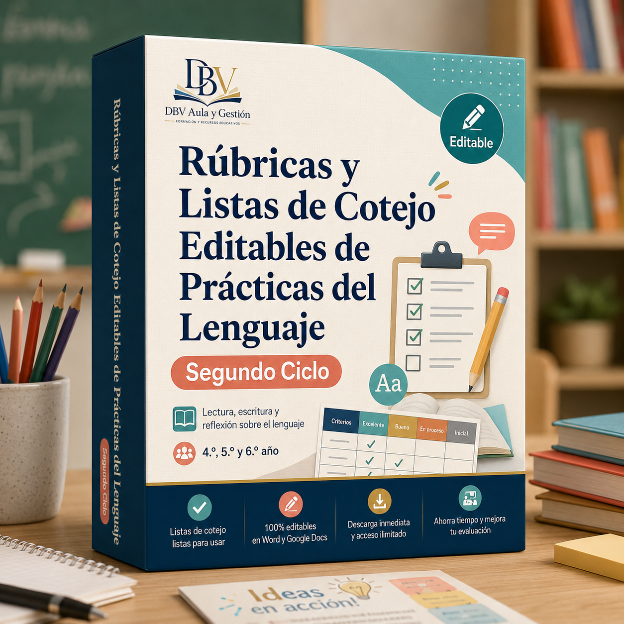 Rúbricas y Listas de Cotejo Editables de Prácticas del Lenguaje — Segundo Ciclo